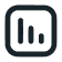Bar chart icon with three vertical bars of decreasing height inside a rounded square.