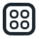 A simple, outlined icon of four black squares arranged in a 2x2 grid on a white background.